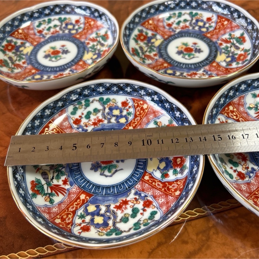 益子焼 馬場 由知子作 赤絵縁起づくしの器 益子焼 馬場 由知子