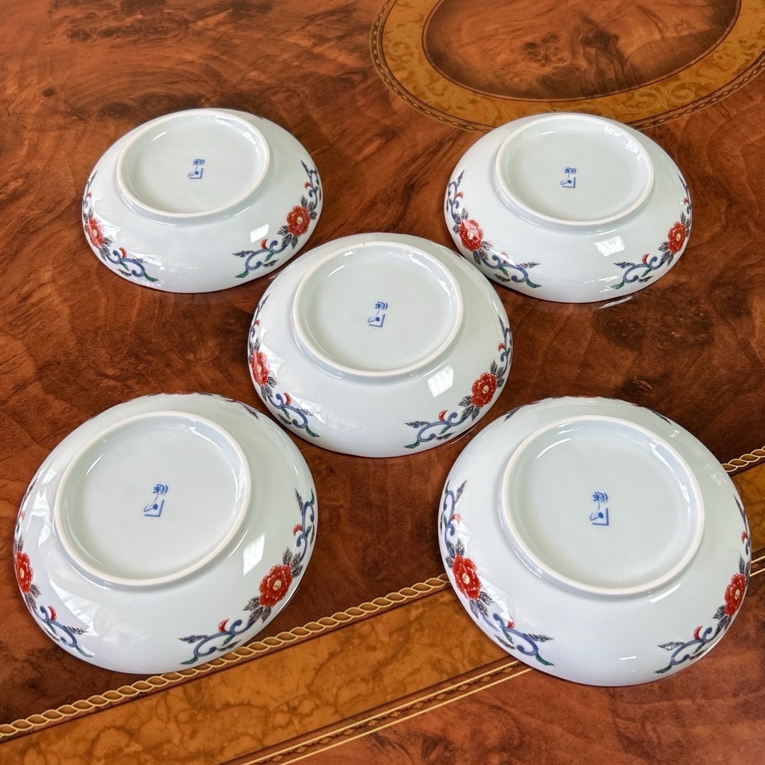 時代物 色絵 錦手 小花紋 小皿 10客 TN 82 70816 時代物 色絵 錦手 小