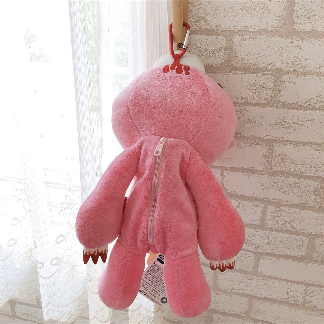 グルーミー 咬筋力じまんポーチ ぬいぐるみ チャックスGP ピンク