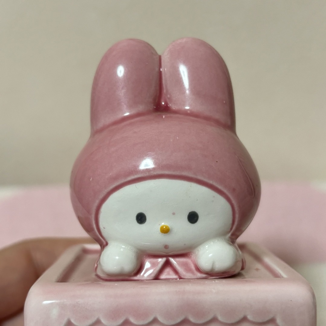 マイメロディ - サンリオ レトロ 年代不明 マイメロディ 陶器貯金箱の