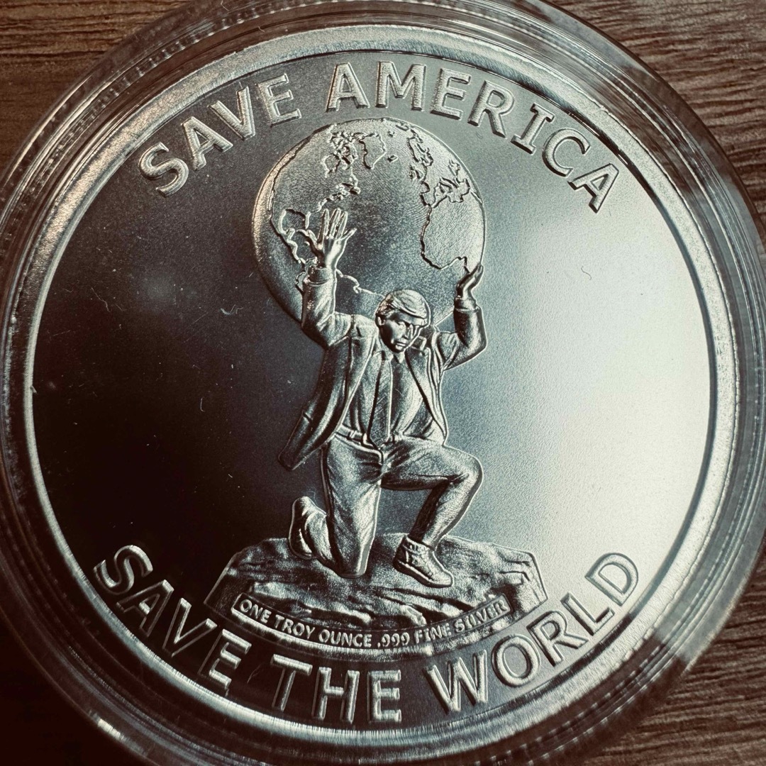 トランプ大統領 1オンス 銀貨 2枚セット Trump2024/Orange