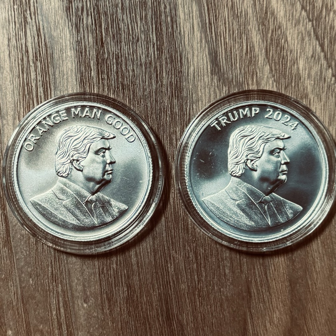 トランプ大統領 1オンス 銀貨 2枚セット Trump2024/Orange