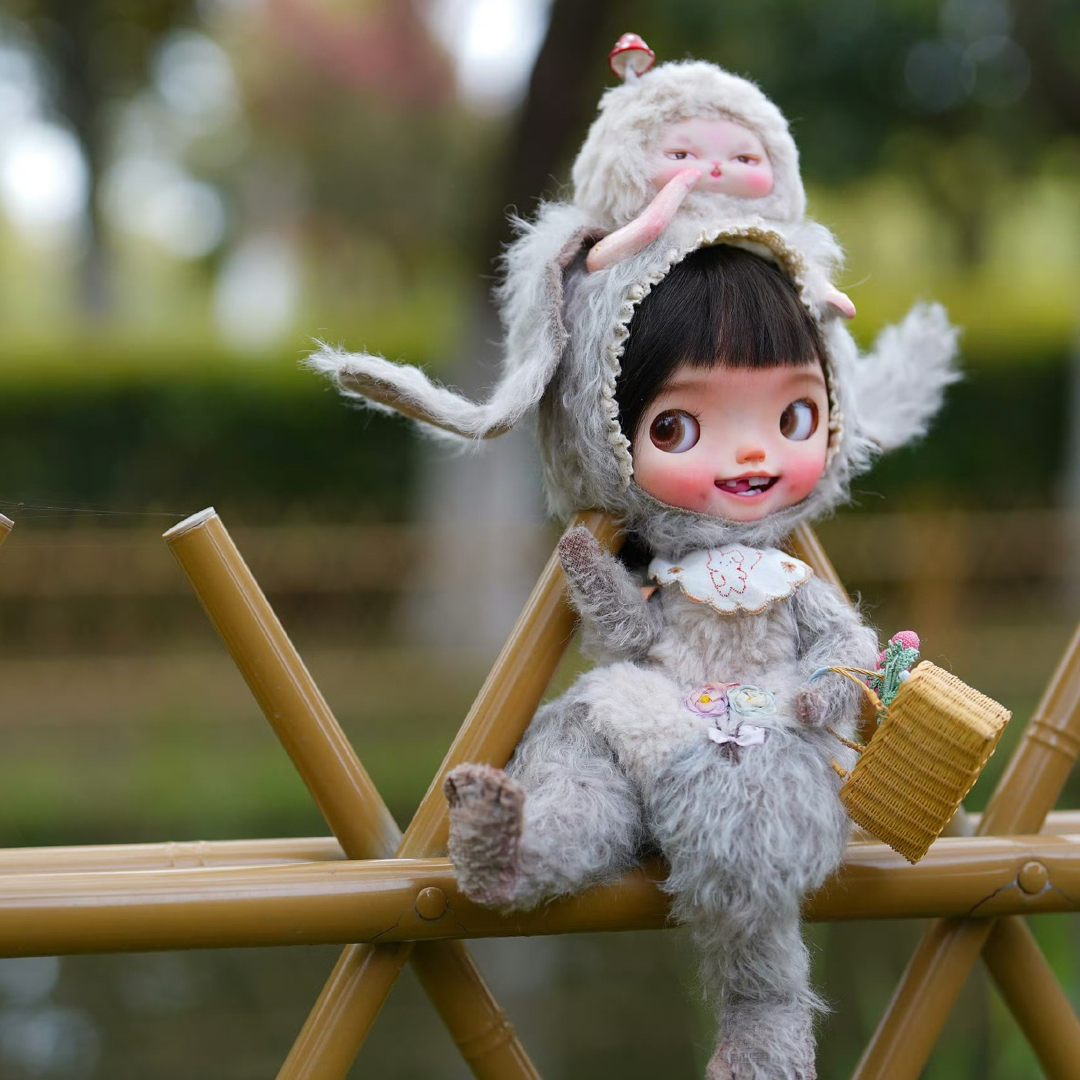 アヒルのお面 ミディブライス アウトフィット 編みぐるみ ブライス