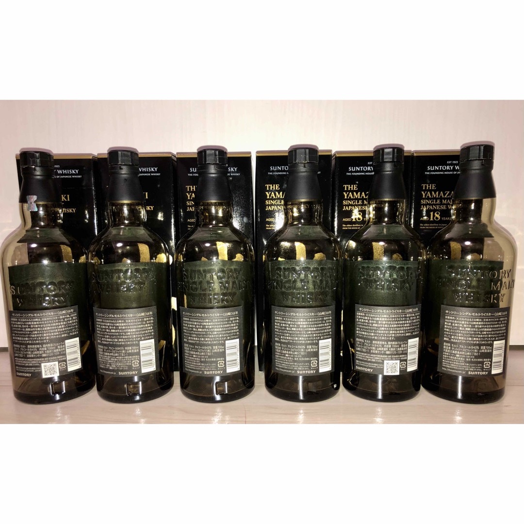 山崎18年☆空瓶☆空箱☆6本セット☆送料込み 酒