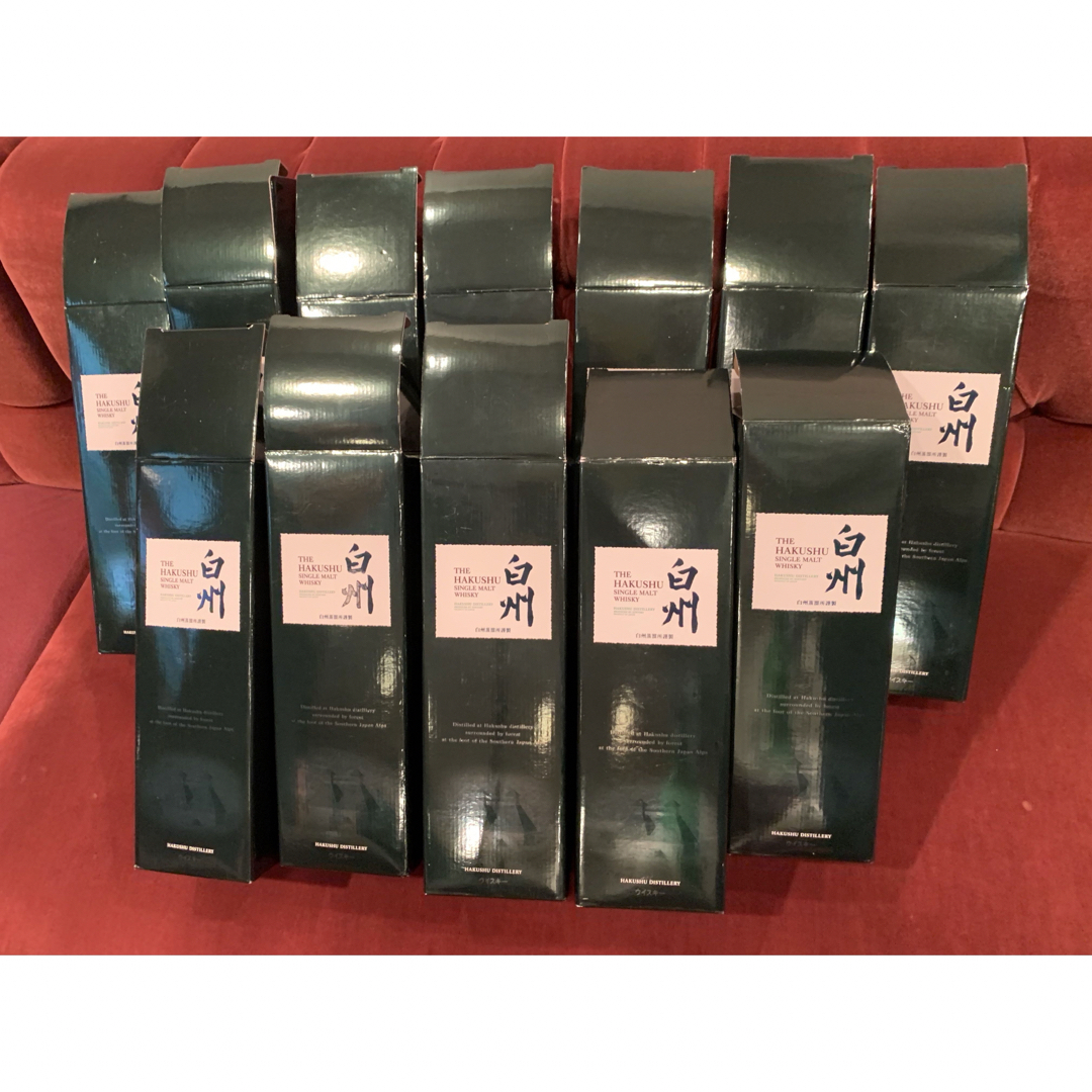 サントリー白州ノンエイジの空き瓶、箱の12本分のセットです。 【公式