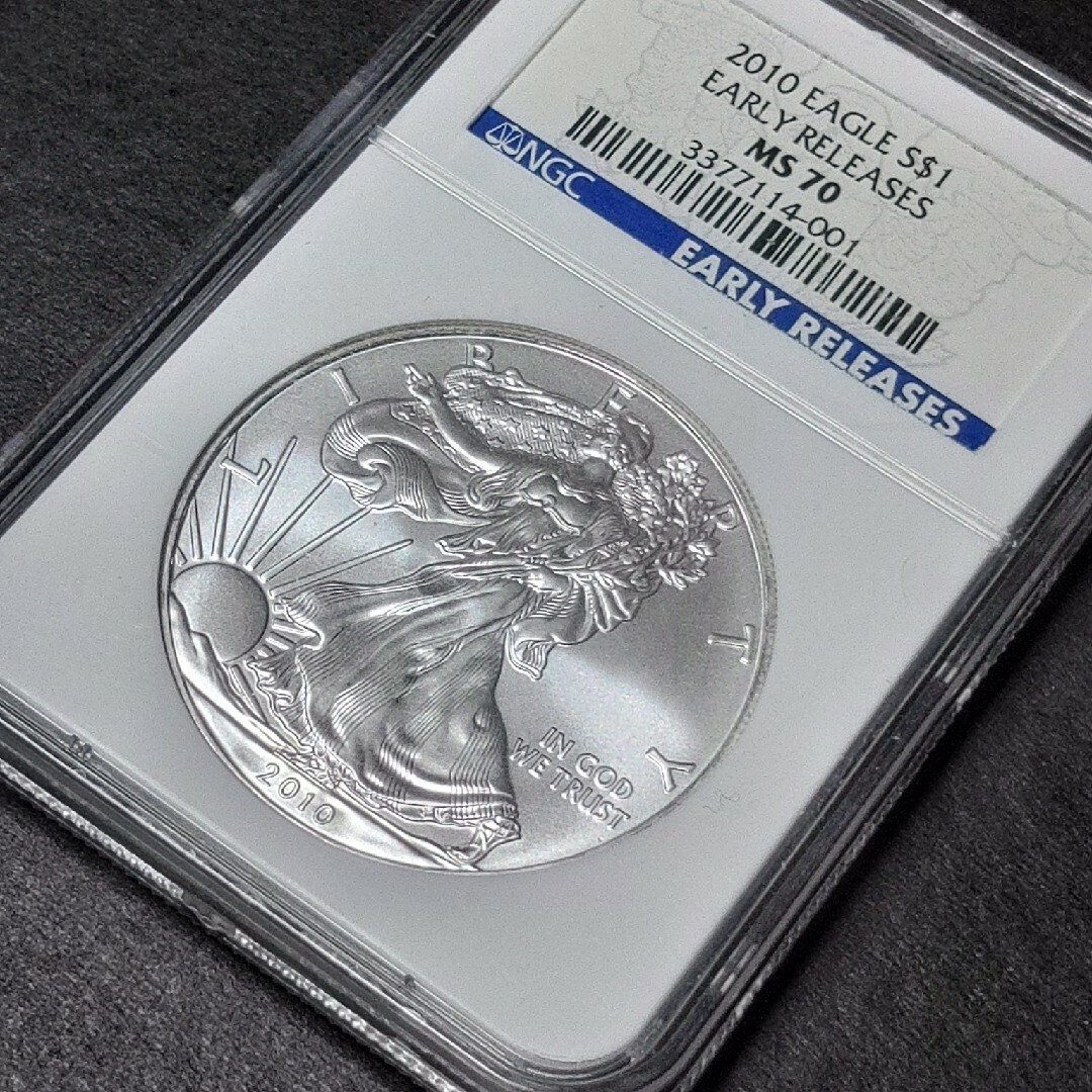 アメリカイーグル銀貨 2010 NGC MS70