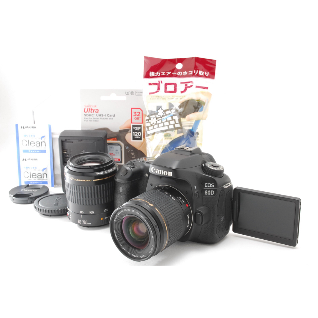 ☆新品級①☆ Canon キヤノン EOS 80D ダブルレンズセット ☆新品級セット