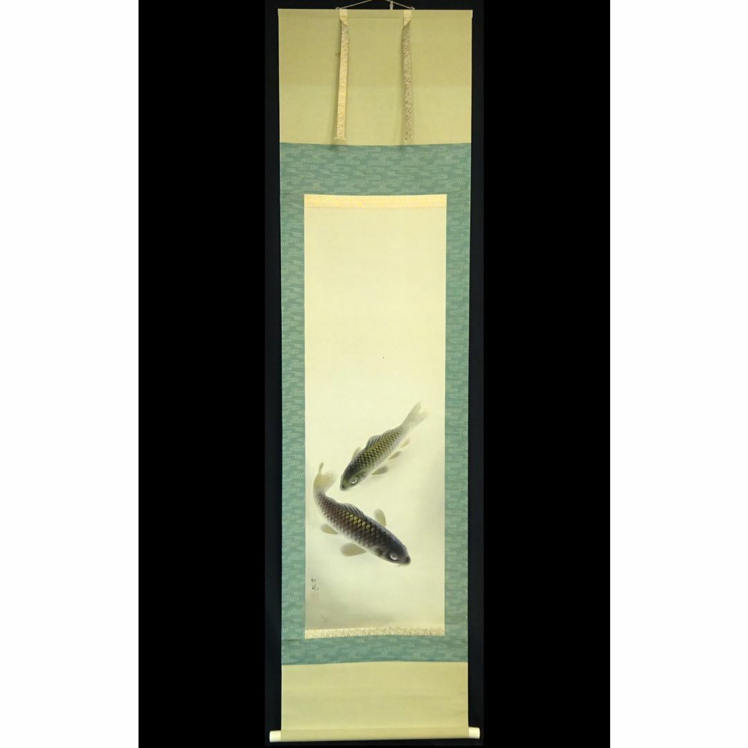 紅楓小禽図】楢崎鉄香 2681 共箱 掛け軸 肉筆 【公式通販】