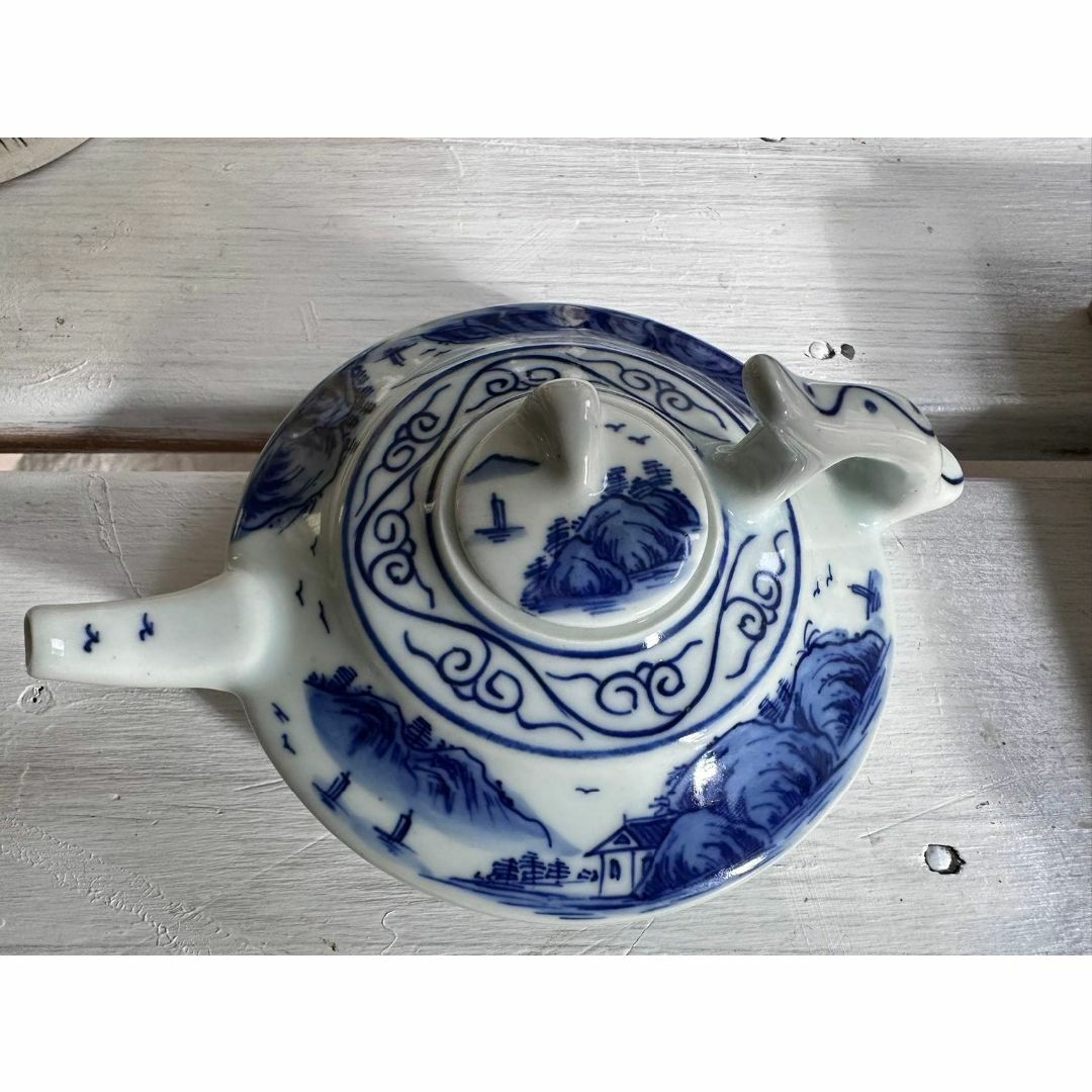 中国汕頭・スワトウ 龍絵皿 鑑賞台付 沈船品ヴィンテージ レア ・台湾