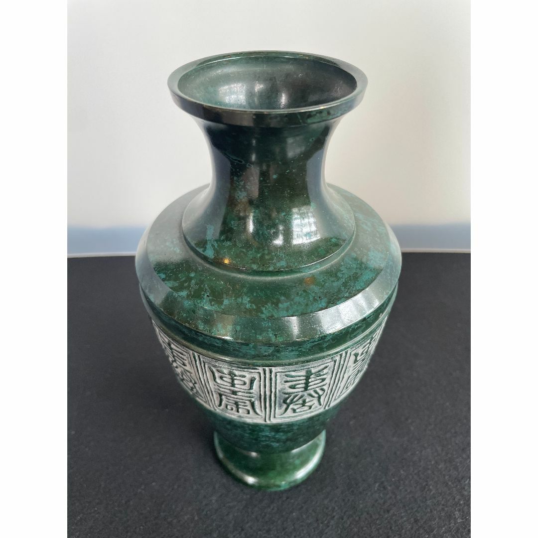 中国 清時代 在銘手描き花瓶 美術品 激安骨董品 DE1002B14-4 祖父蔵