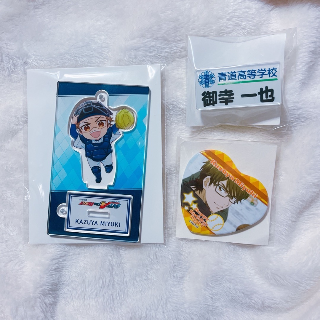 ダイヤのA 御幸一也 スクエアバッジ スクエア缶バッジ ダイヤのA 原作缶