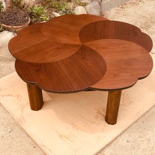 新品】 レトロで気品のある折れ脚こたつ120NA【アウトレット】