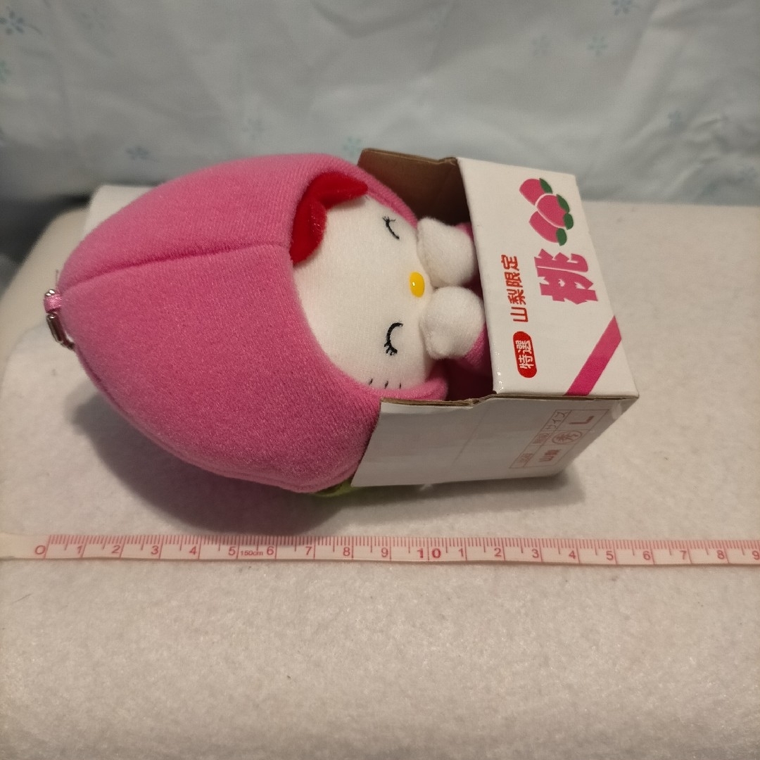 4 8/12 ぬいぐるみ もも 桃 キティ ご到着 山梨 サンリオ