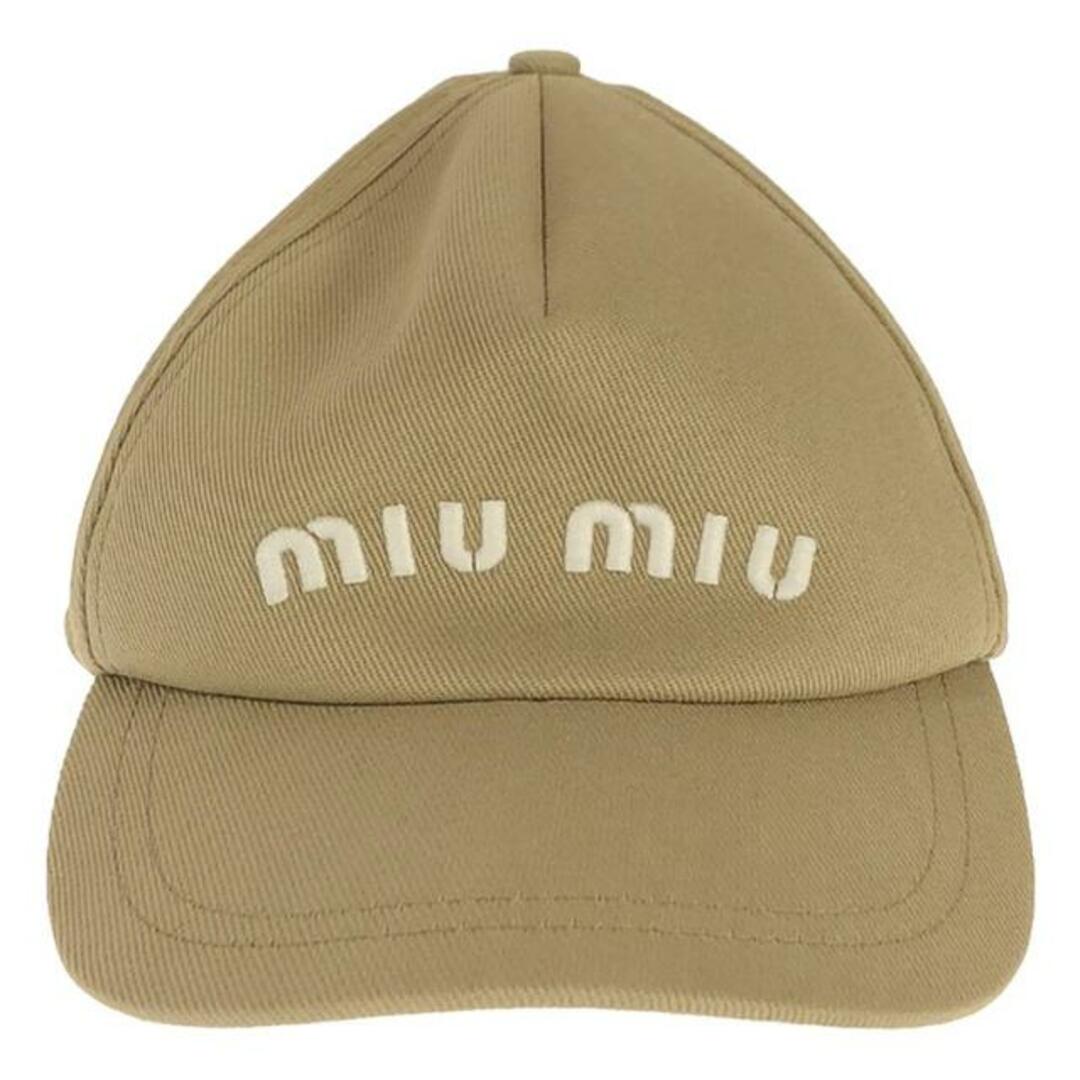 miu miu ニット帽 サイズS ベージュ ベージュ系 MiuMiu(ミュウミュウ
