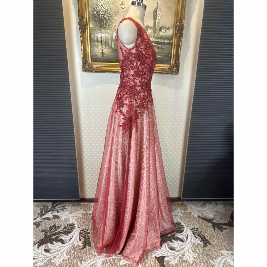 立体花Aラインロングドレス演奏会ステージ誕生日二次会パティーキャバ