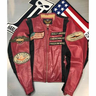 Harley Davidson（ライダースジャケット ・ レッド/赤色系）のフリマ