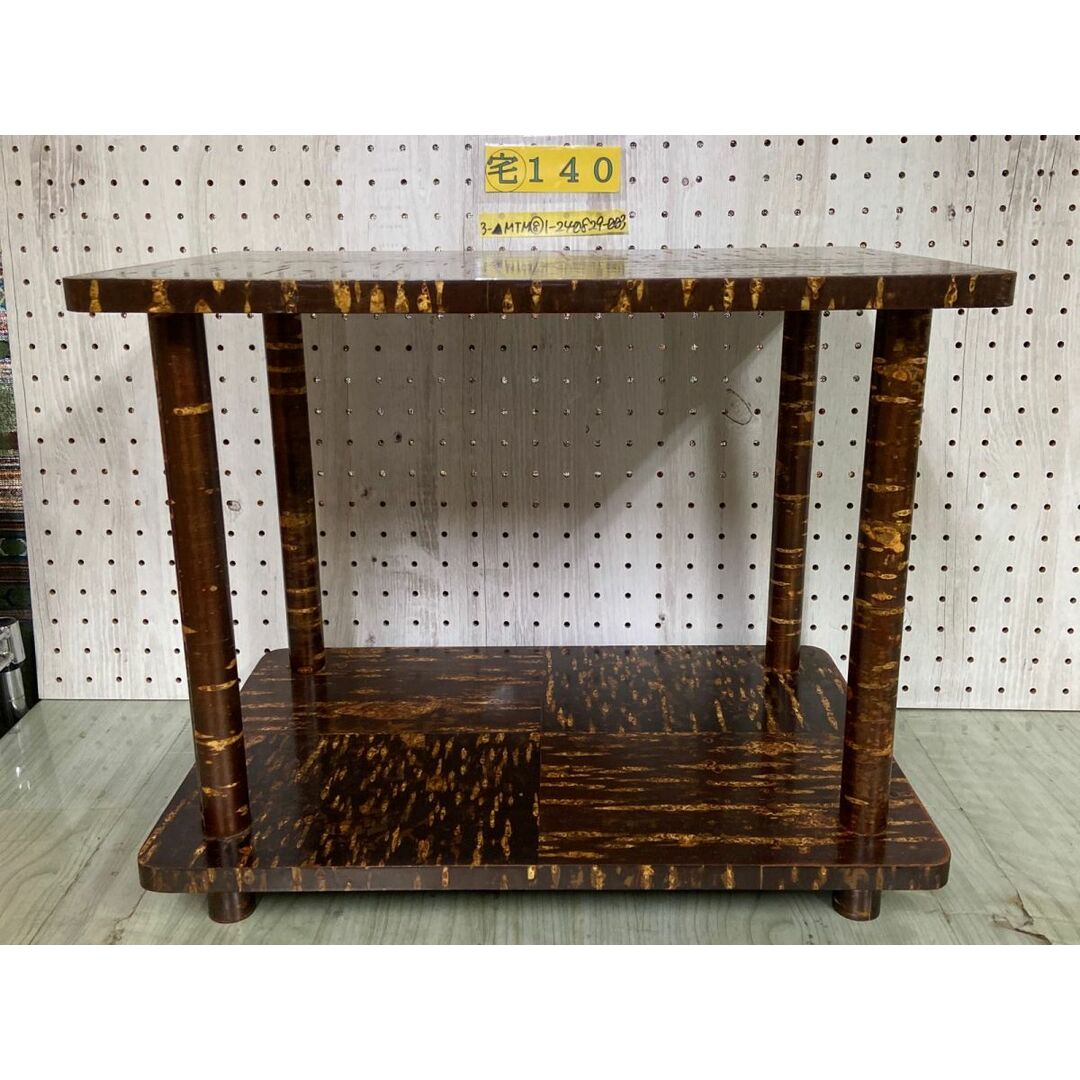 樺細工キャスター付きポットワゴン茶道具飾り棚ラック桜伝統工芸レトロ