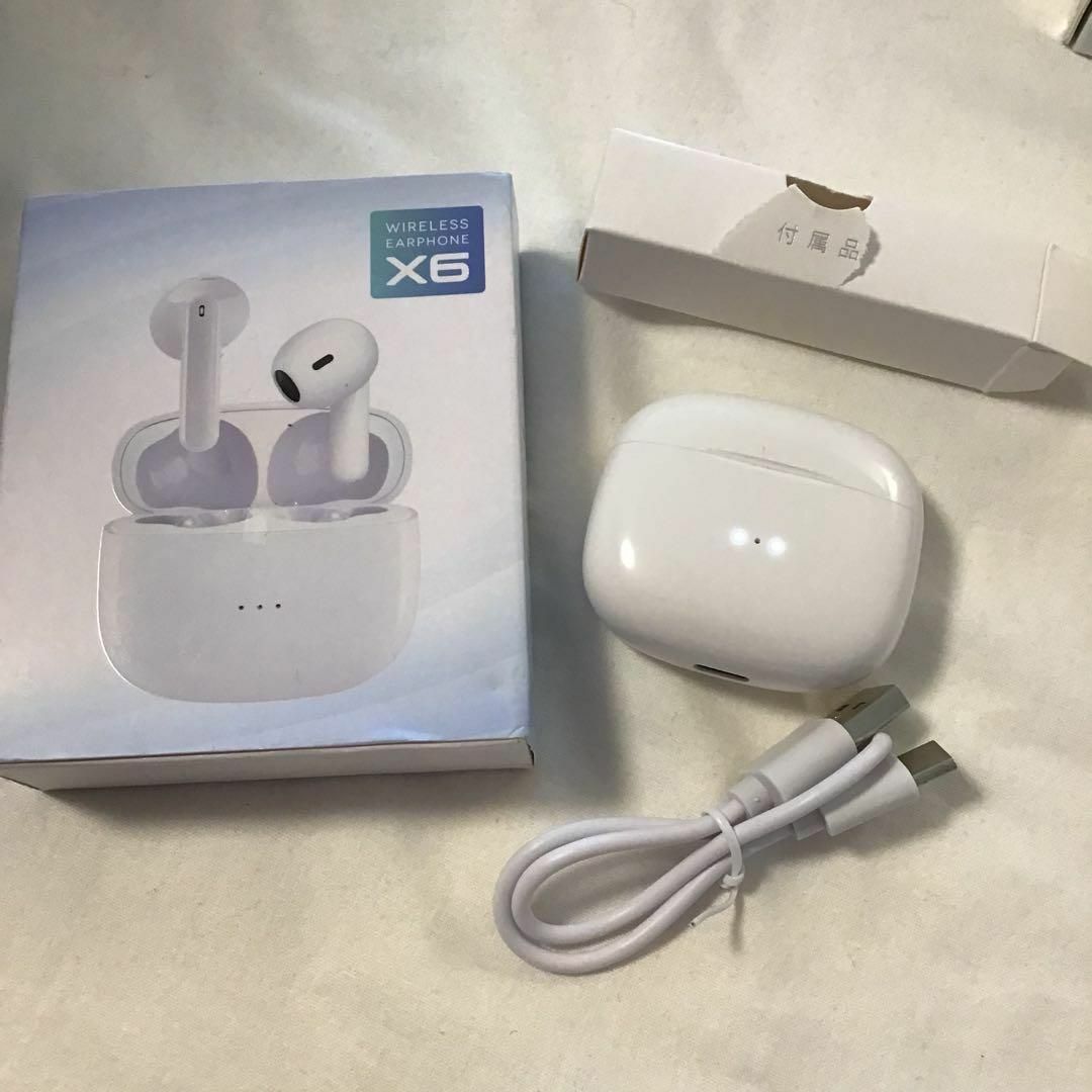 ワイヤレスイヤホン 白 ワイヤレスイヤホン ホワイト ワイヤレス