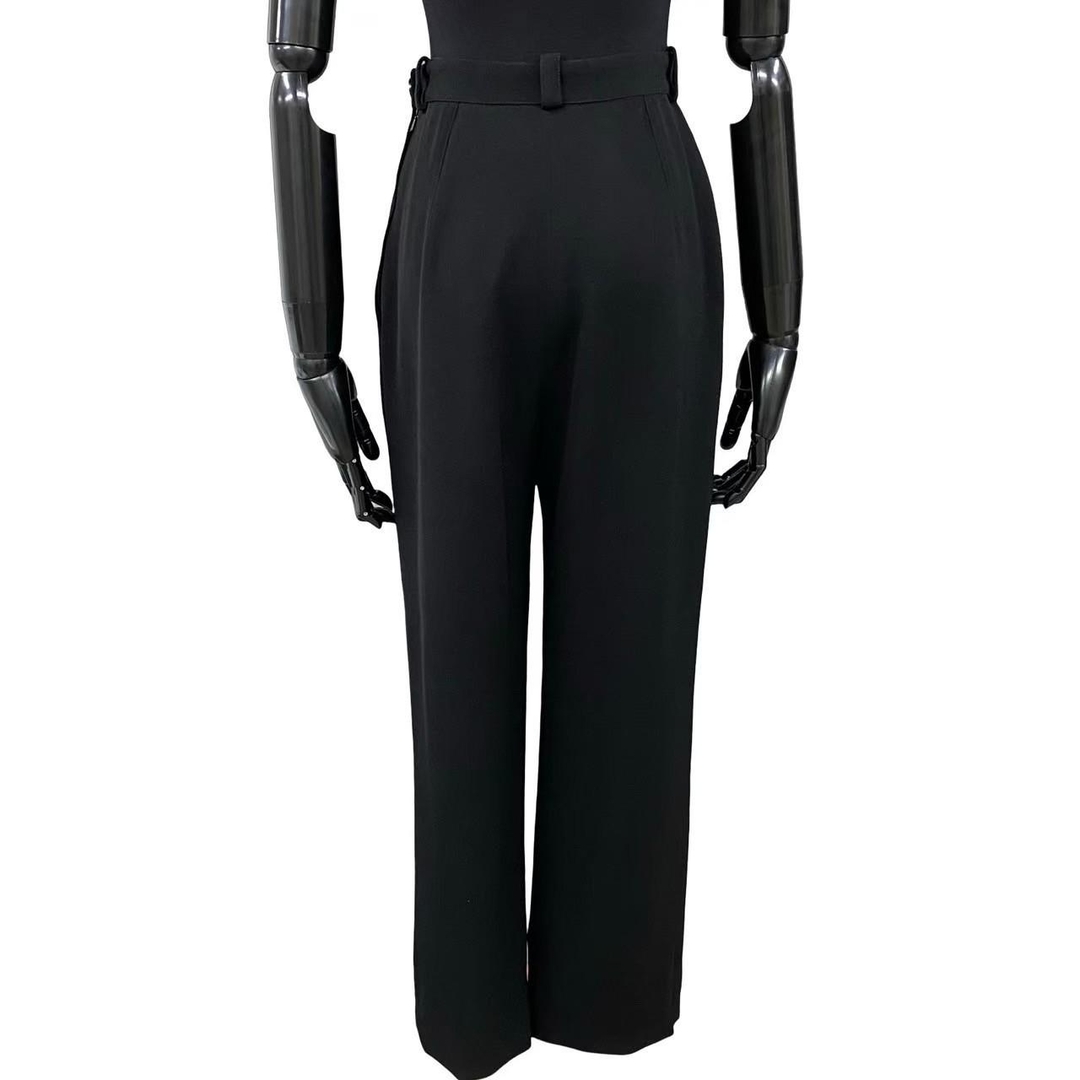 CHANEL シャネルブラック スラックスパンツレディース美品38