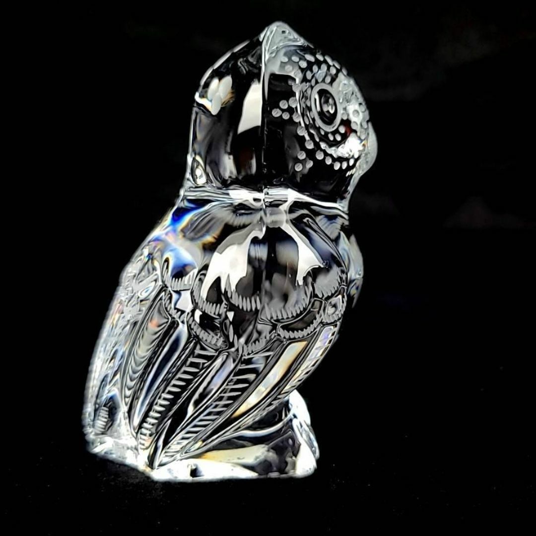 マイセン フクロウの置物 クリスタルガラス・ペーパーウェイト