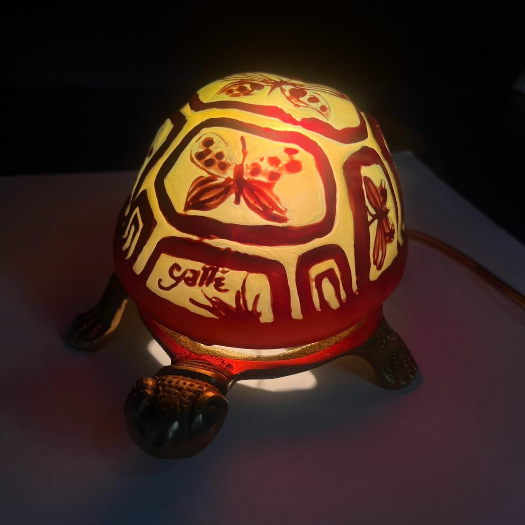 証明書付】エミールガレEmileGalle 卓上ランプ カメオ彫り ◇証明書付