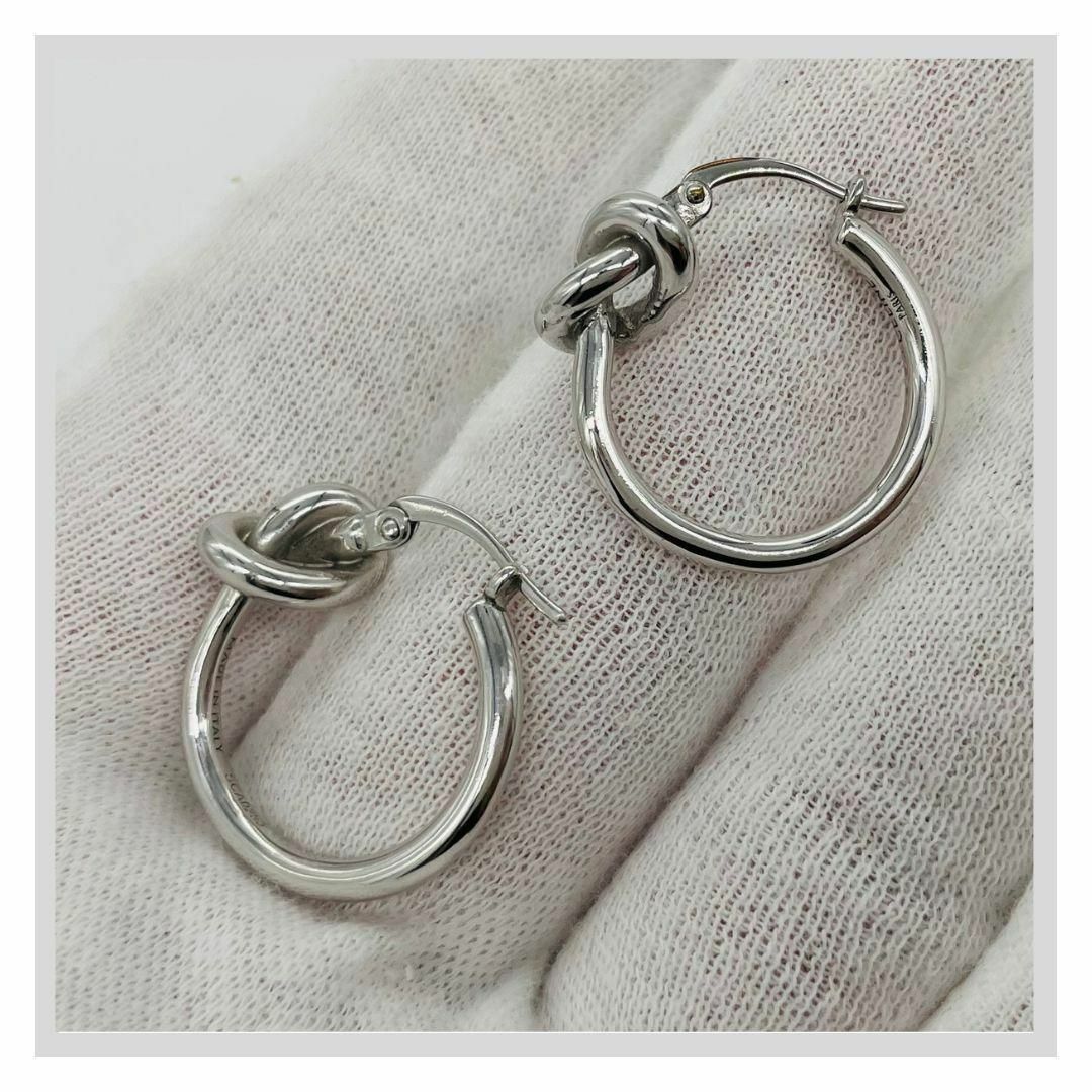 CELINE セリーヌ スモールフープ ノット ピアス シルバー メタル