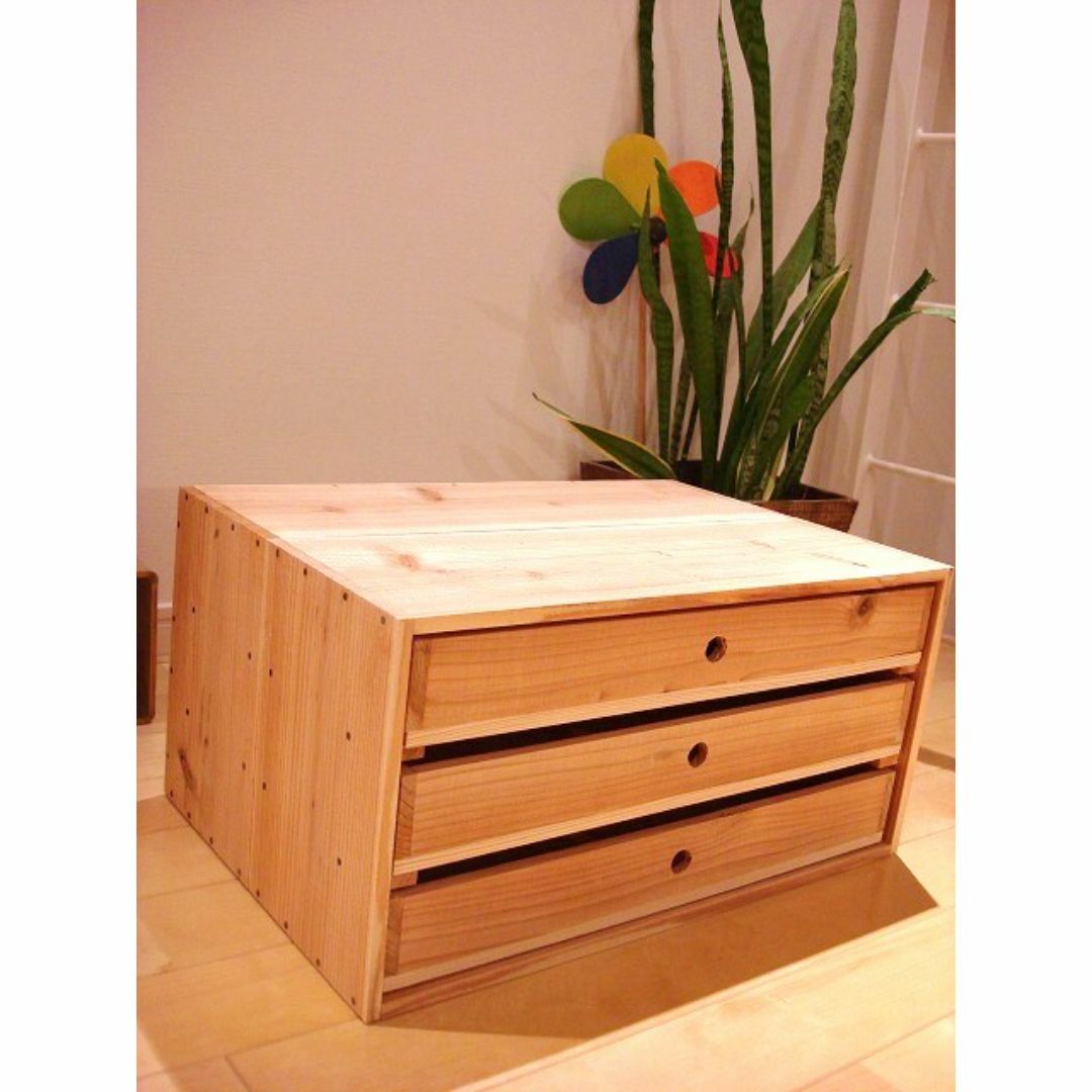 ☆送料無料サイズ変更可能☆A4丸穴21段引き出し無垢材木製