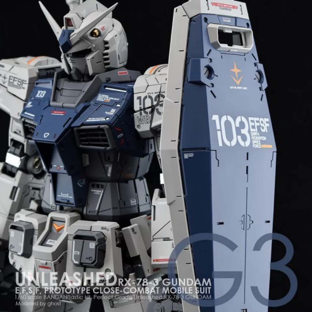 PG UNLEASHED RXｰ78-3 G3ガンダムガンダム用水転写式デカールの通販 by