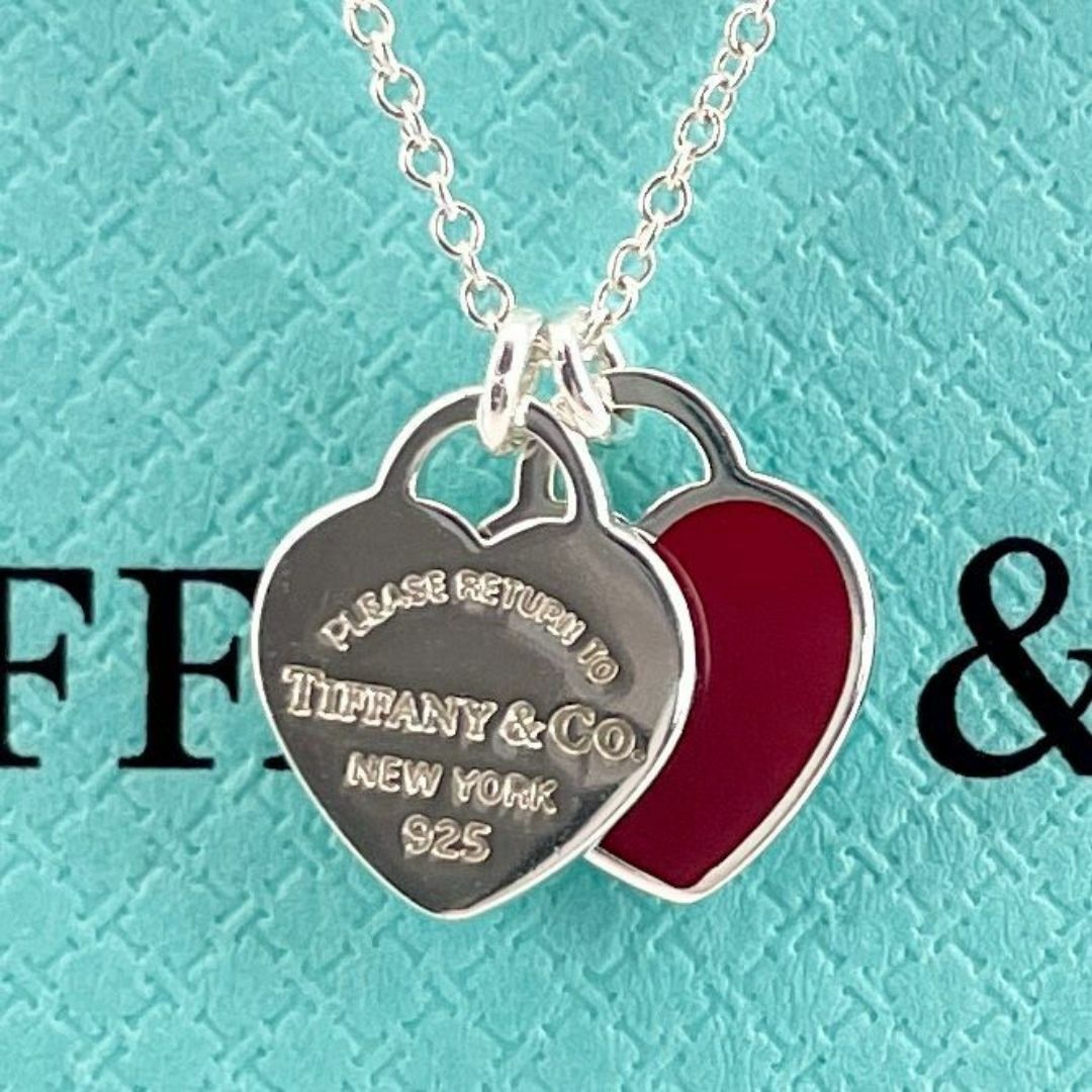ティファニー リターントゥ ダブル ハート レッド ネックレス/24-1609S