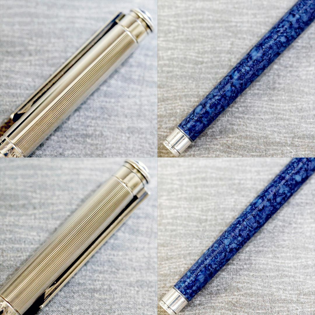 モンブランmontblanc ノブレス 万年筆 No.18140 ブルーマーブル