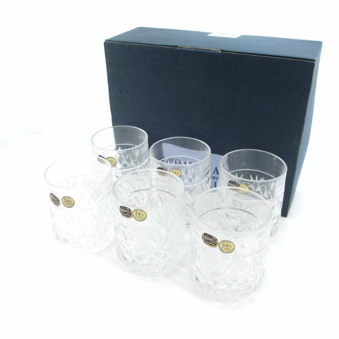 ボヘミアガラス グラビュール 葡萄図 ショットグラス 6客 D R6362
