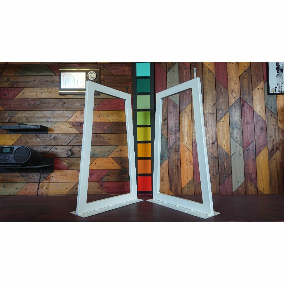 マットホワイトでアイアンな極細鉄脚♪ 安い 20×400（床面300）