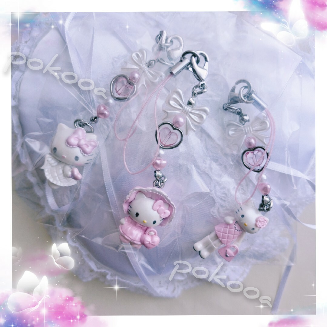 レア 希少 キティ ストラップ フィギュア マスコット キーホルダー