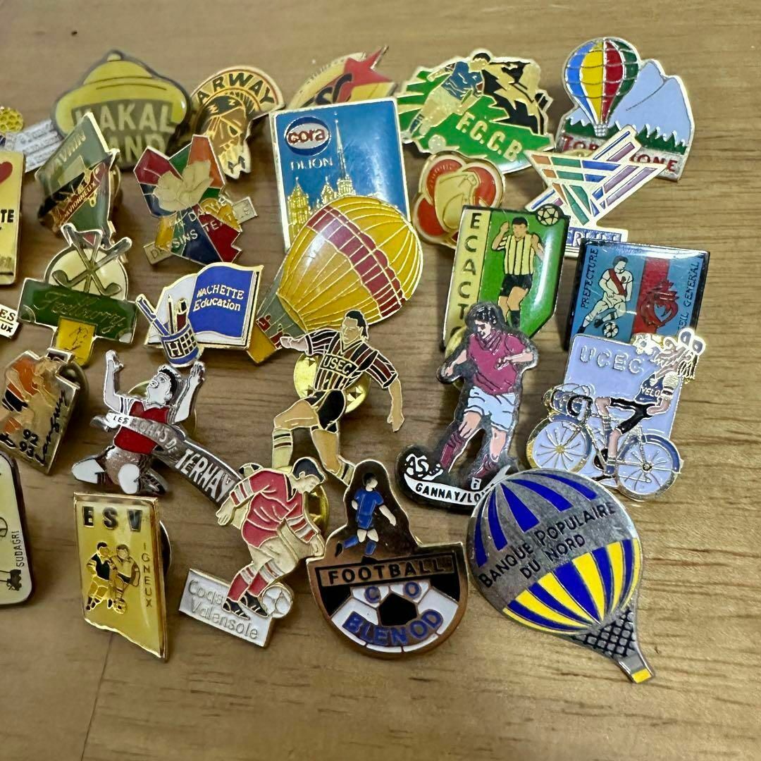 R579 30個 フランス ピンバッジ フランス雑貨 ヴィンテージ ピンズ