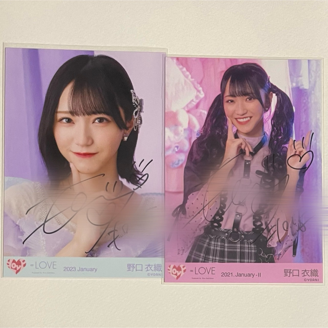 野口衣織 イコラブ 5周年 妖精 直筆コンプ ヨリイラストあり 野口衣織