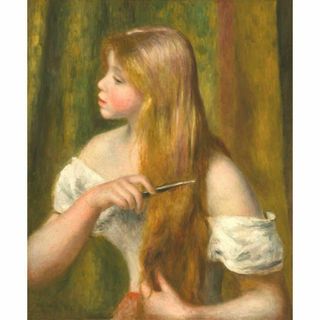 吉田正雄先生の油絵、たわむれ、アンティーク