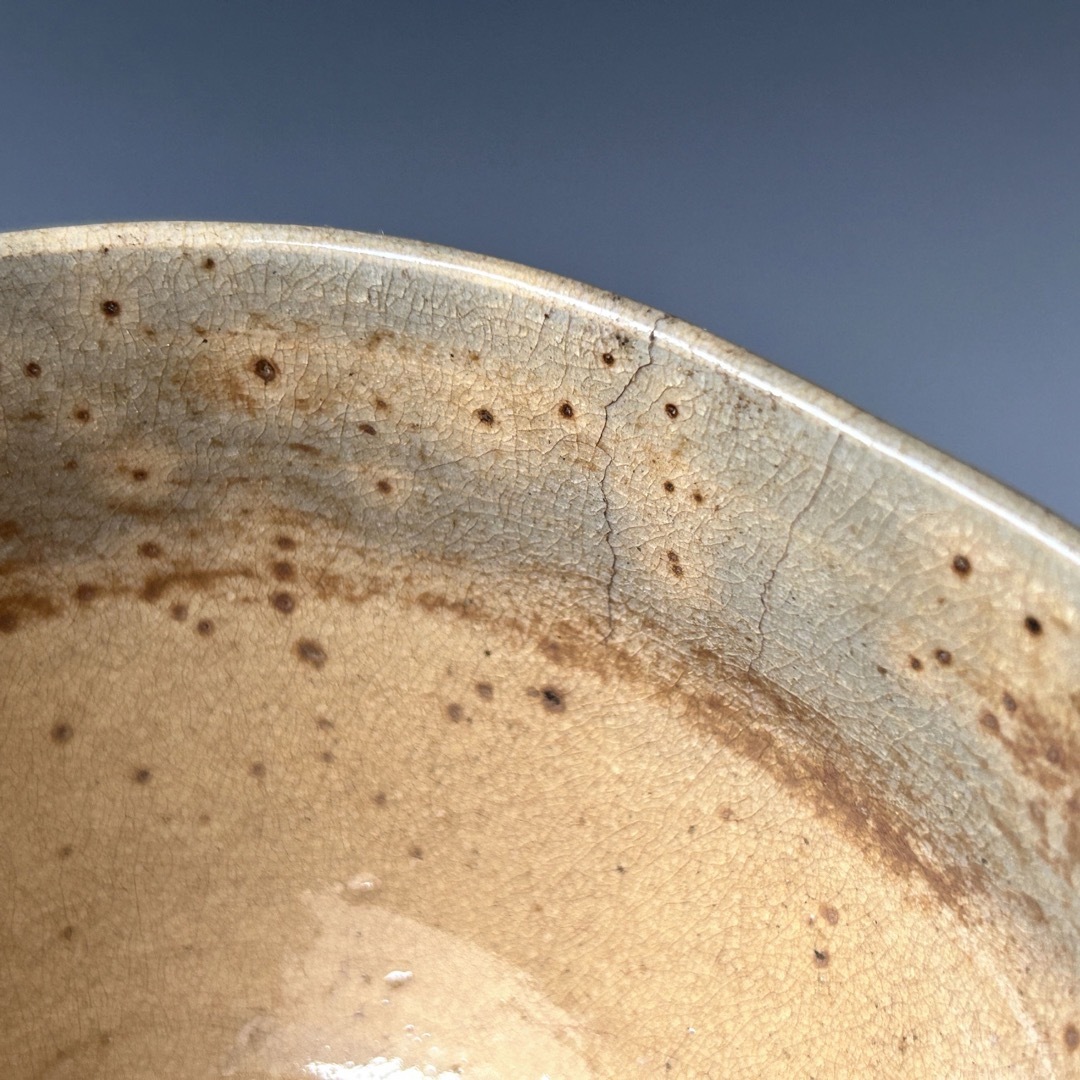 茶道具対州御本茶碗江戸中期佐々木三味極書銘「鳴門」古美術濃茶茶