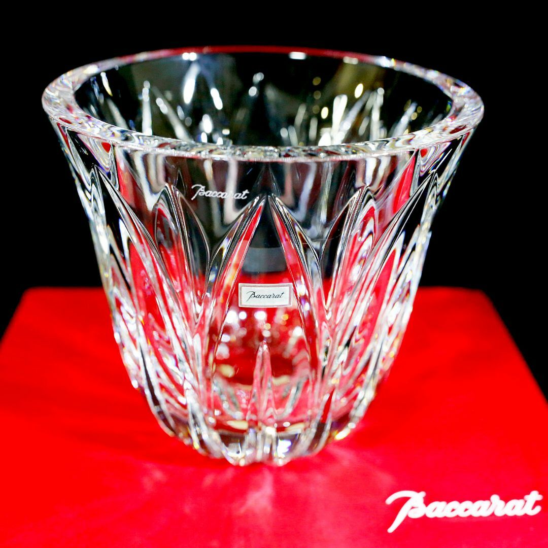 Baccarat ジェネロ サイト ベース ほぼ未使用 クリスタルガラス 花器