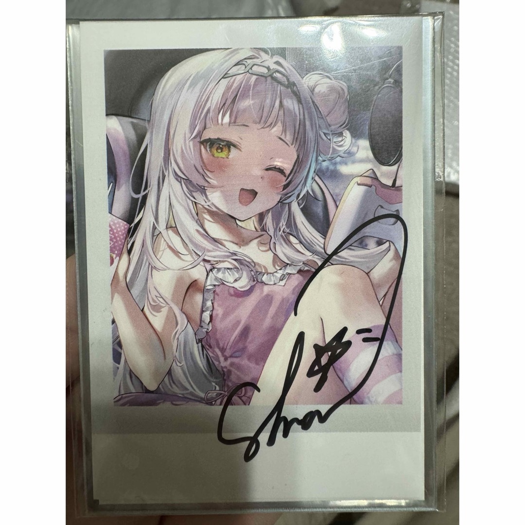 ホロライブ 湊あくあ 10万人記念 直筆サイン入りポストカード