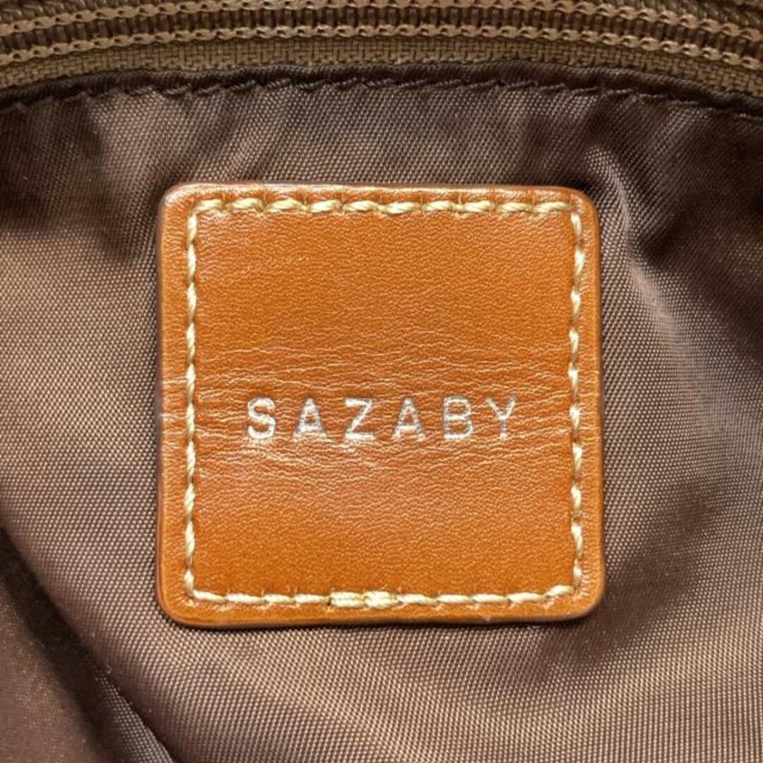SAZABY(サザビー) ボストンバッグ - ダークブラウン×ブラウン×ベージュ