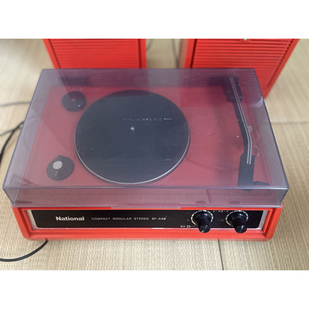 National SF-448 レコードプレーヤー【訳あり品・動作確認済】 昭和