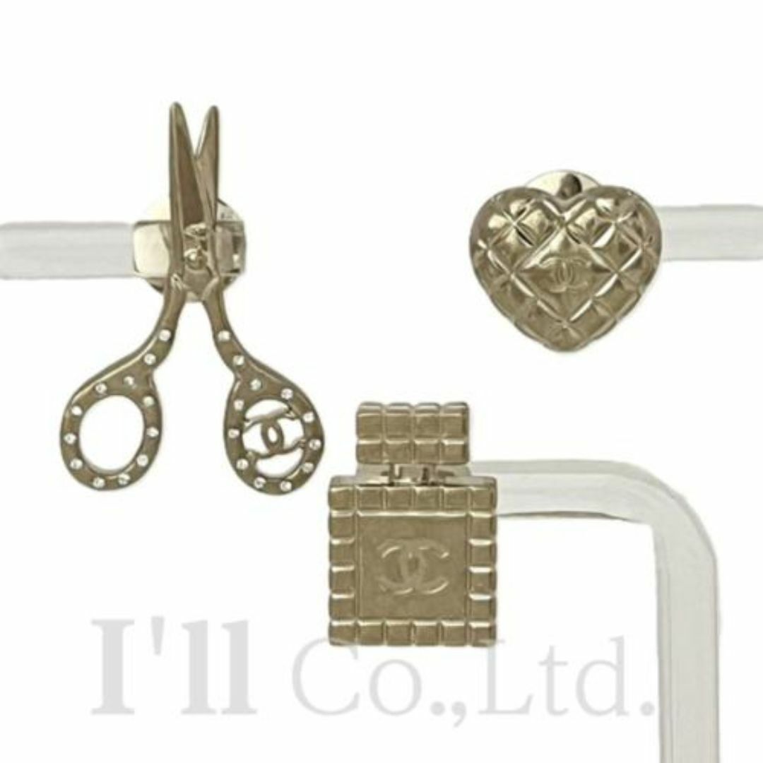 CHANEL クリスタル安全ピンブローチ T&T CHANEL クリスタル安全ピン