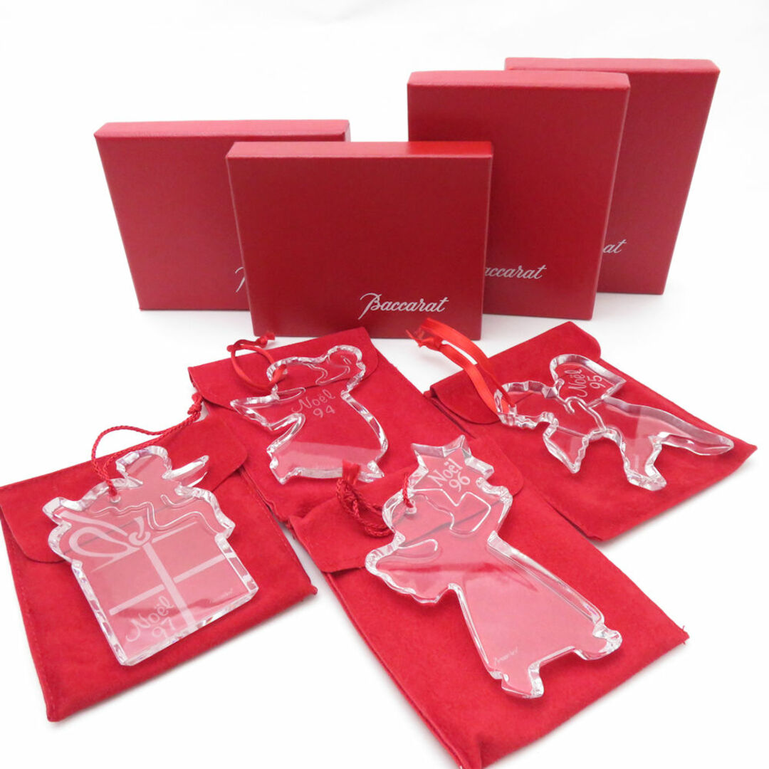 美品 Baccarat バカラ ノエル 94/95/96/97 クリスマスオーナメント 4点