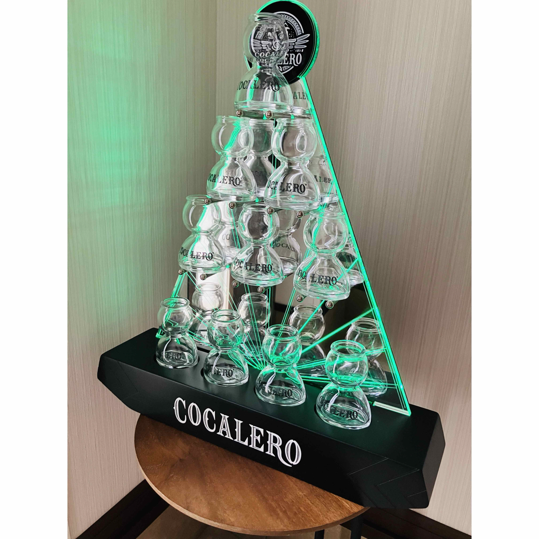 ▽▽ COCALERO コカレロボムタワー LEDディスプレイ グラス12個付き