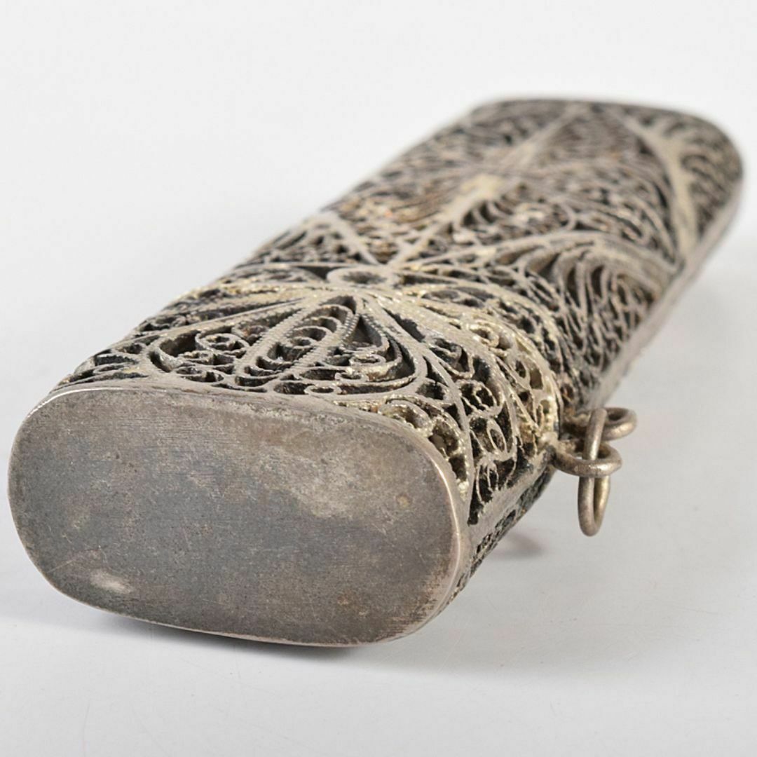 販売済み アンティーク 銀線細工 香入 ケース 約30g C R7761