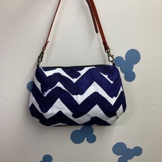 mini perhonen ネイビー ドット柄 ショルダーバッグ