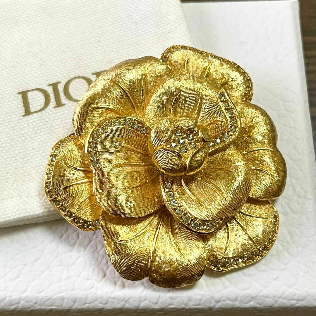 クリスチャンディオールDior ブローチ 花 ビンテージ