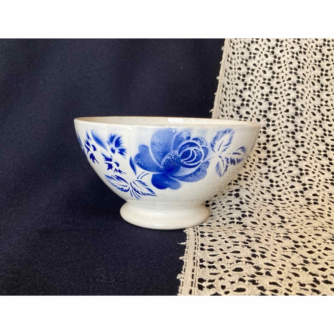 アンティーク 骨董 古伊万里 染付 こんにゃく印判 桐文様 桐 蕎麦猪口