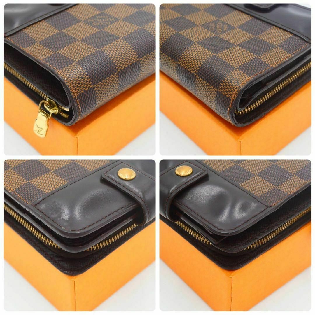 ルイヴィトン ダミエ コンパクトジップ 二つ折り財布 LOUIS VUITTON