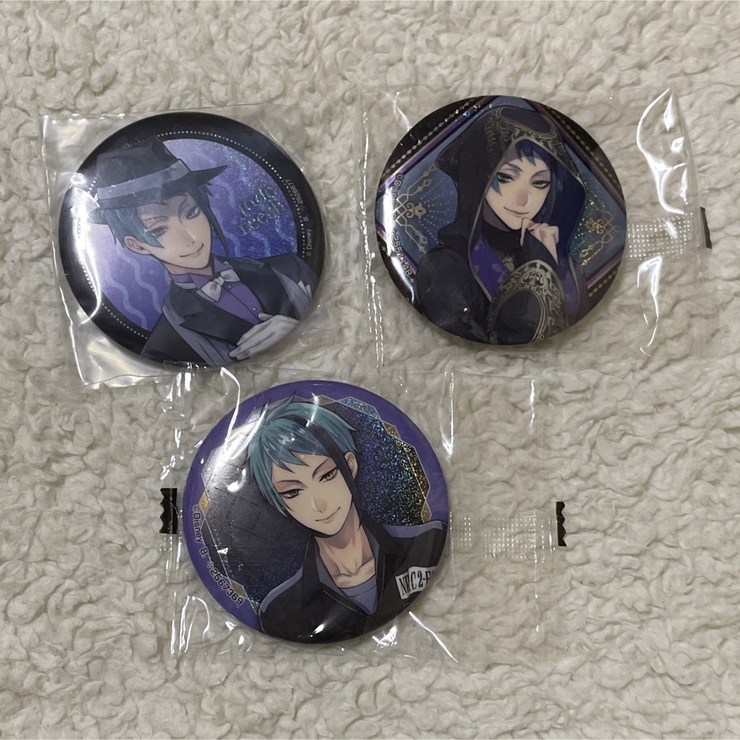 ディズニー ツイステ ジェイドリーチ ホログラム缶バッジ 寮服namco限定